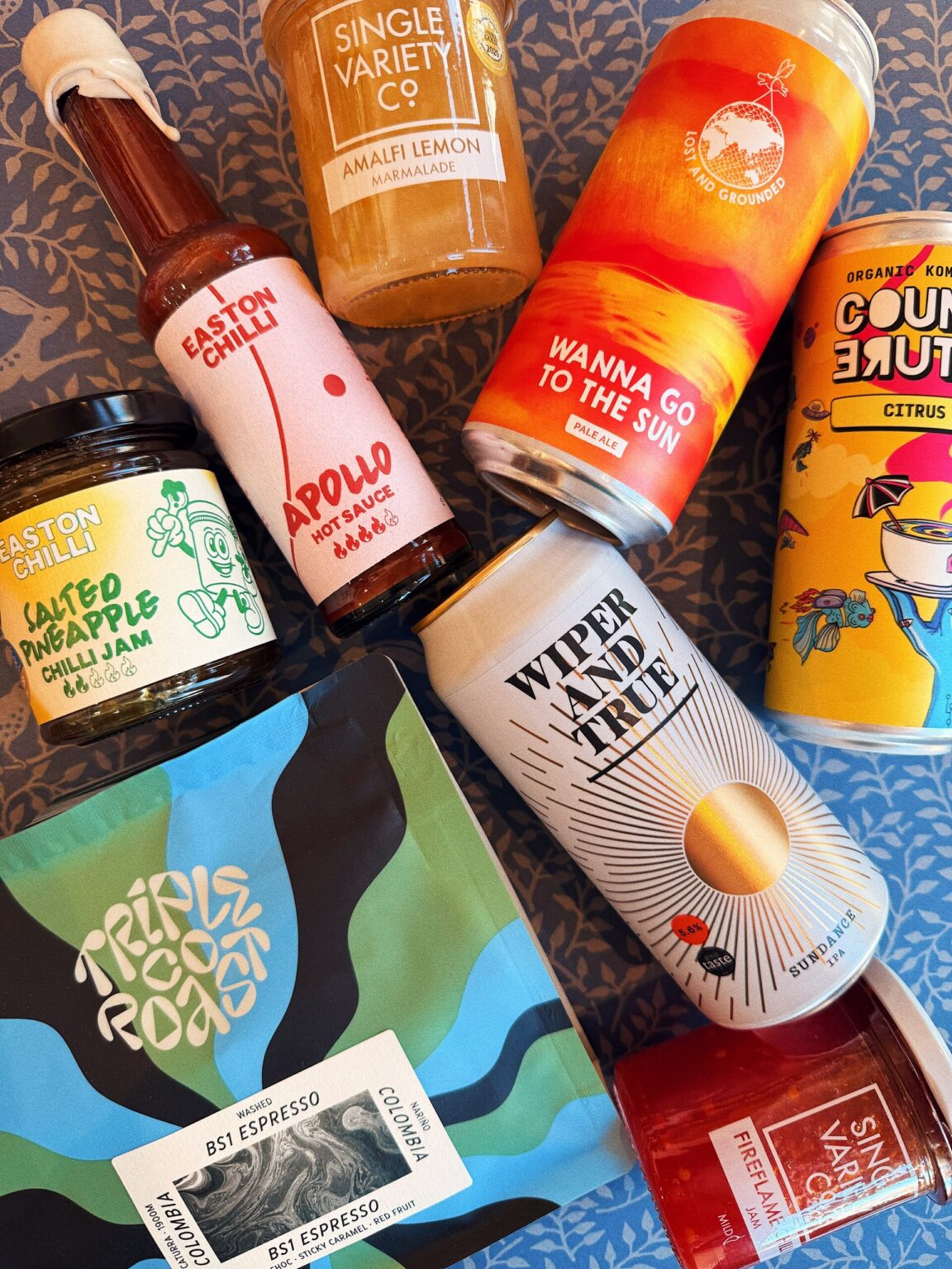 Easton Chilli hot sauce and chilli jam with local beers, kombucha, marmalade and coffee